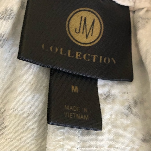 JM Collection Animal Printed Crinkle Texture Pull-On Drawstring Pants - Picture 13 of 15